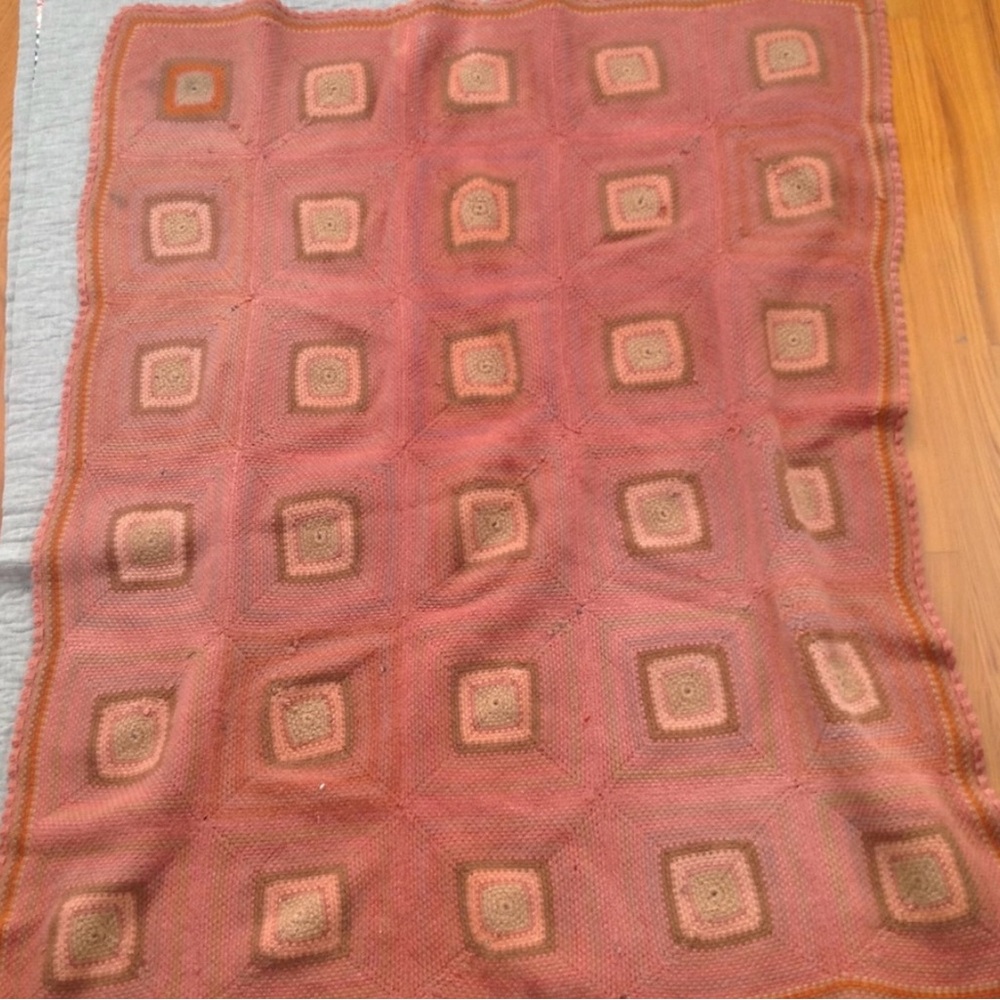 Vintage Crochet  Afghan/Blanket Throw